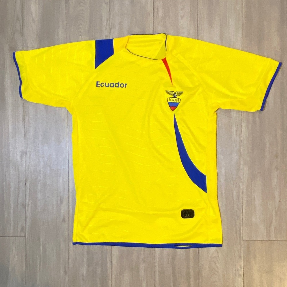 Ecuador National Team Soccer Jersey Yellow Blue Red Short Sleeve Shirt Women's